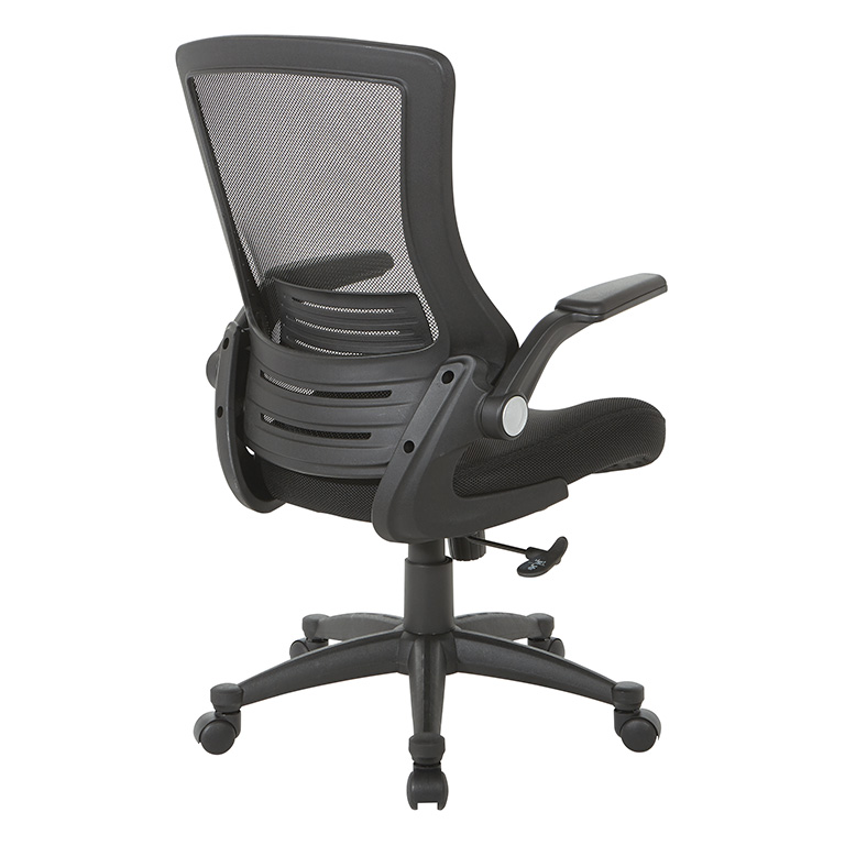 Chairs: OSP EM60926P-3M MESH BACK MANAGER'S CHAIR WITH FLIP UP ARMS