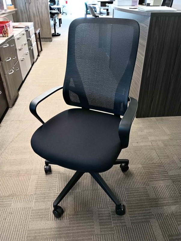 FLORA MID BACK CHAIR BLACK
