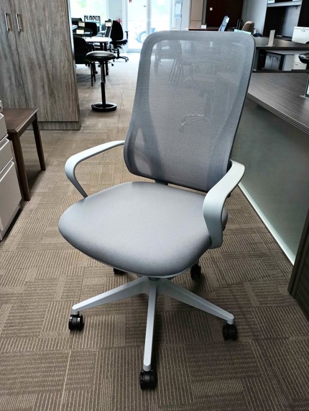 PF 213226BGGRY0322 FLORA MID BACK CHAIR GREY