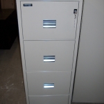 FIREPROOF PRE-OWNED LEGAL SIZE 4-DRAWER FILE